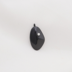 Black Resin Stone Charm (Medium)