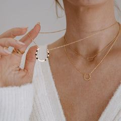 Lady Luck (horseshoe) Black Onyx