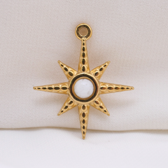White North Star Charm (Large) - Waterproof