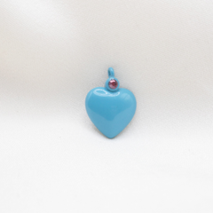 Blue Resin Heart Charm (Small)