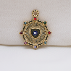 Evil Eye Heart Charm (Medium) - Waterproof