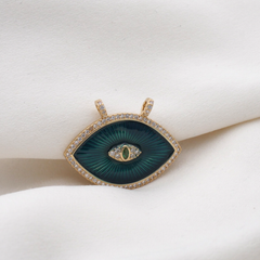 Green Evil Eye Charm (Large)