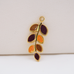 Orange and Brown Branch Charm (Medium) - Waterproof