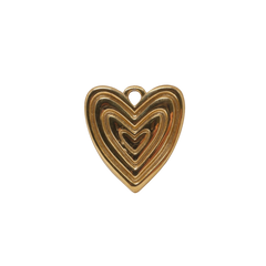 Layered Heart Charm (Large)