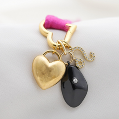 Black Resin Stone Charm (Medium)