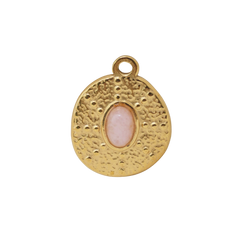 Pale Pink Medallion Charm (Medium)