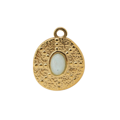 Soft Blue Medallion Charm (Medium)