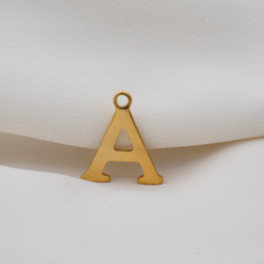 Gold Block Letter Charm (Large)