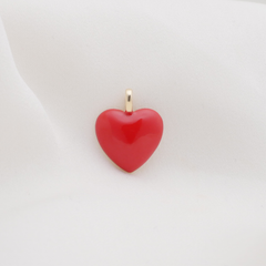 Red Puffy Heart Charm (Medium)
