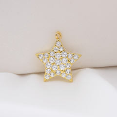 Pave CZ Star Charm (Medium)