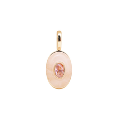 Blush Pink Oval Stone Charm (Medium)