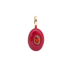 Red Oval Stone Charm (Medium)