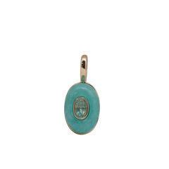 Teal Oval Stone Charm (Medium)