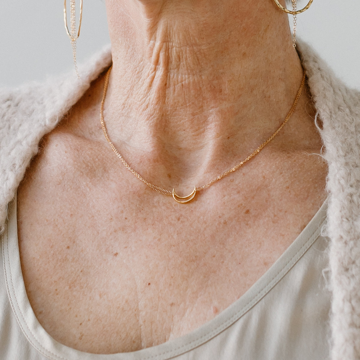 アクセサリー LUNA double necklace Luna Necklace & Earrings Set – Capax by Mitzy
