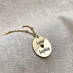 Necklace Circle Pendant to Engrave