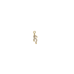 Gold Crystal Coral Branch Charm (Tiny) (Waterproof)