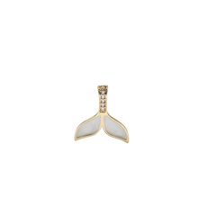 Mother of Pearl Whale Tail Charm (Small) - Waterproof