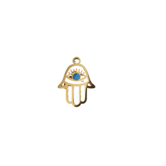 Gold Hamsa Evil Eye Charm (Small)