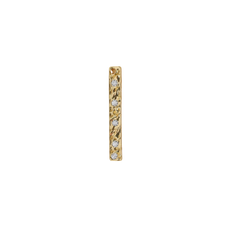 Gold Textured Bar Crystal Charm (Medium)
