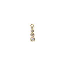 Gold Graduated Crystal Drop Charm (Small) (Waterproof)