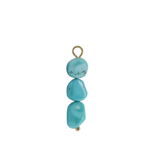 Turquoise Nugget Stack Charm (Large)