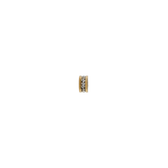 Gold Smoky Crystal Rondelle Spacer (Tiny) (Waterproof)