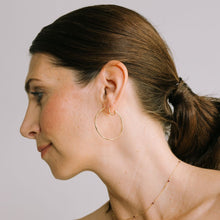 Load image into Gallery viewer, Nina (Sleeper) Hammered Hoop Earrings
