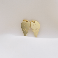 Best Friends Heart Charm (Medium)