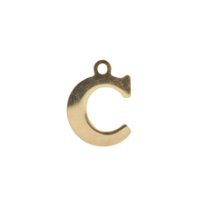 C - Gold Block Letter Charm (Large)