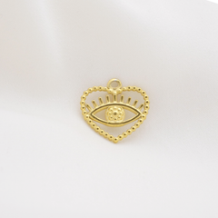 Evil Eye Heart Charm (Medium)