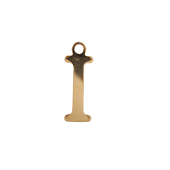 I - Gold Block Letter Charm (Large)
