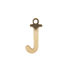 J - Gold Block Letter Charm (Large)