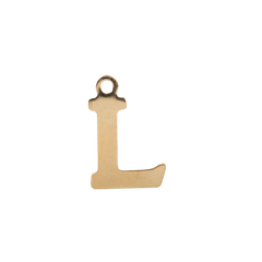 L - Gold Block Letter Charm (Large)