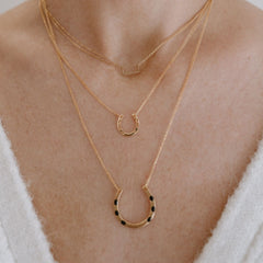 Lady Luck (horseshoe) Black Onyx