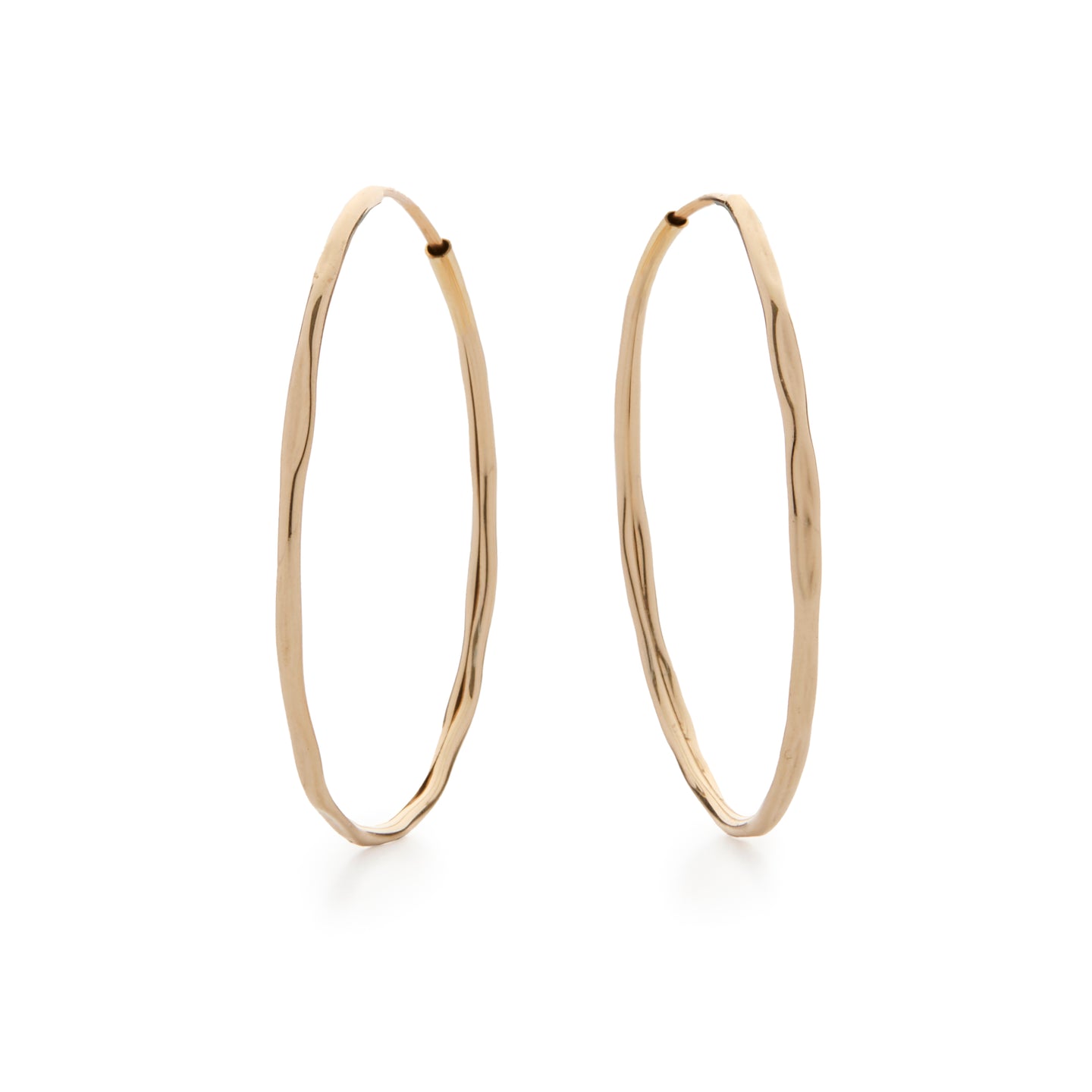 Nina (Sleeper) Hammered Hoop Earrings