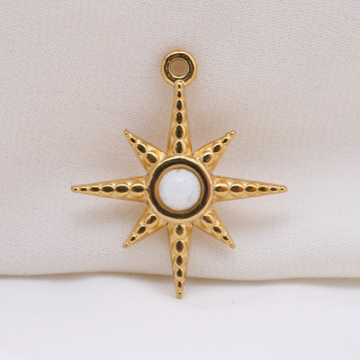 White North Star Charm (Large) - Waterproof
