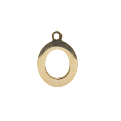 O - Gold Block Letter Charm (Large)