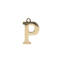 P - Gold Block Letter Charm (Large)