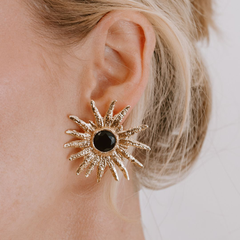 Ruth (starfish) Earrings Black Onyx