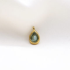 Birthstone Teardrop Charm (Small-Tiny)