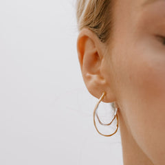 Tina (Two-Tone) Hoop Earrings