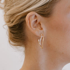 Tina (Two-Tone) Hoop Earrings