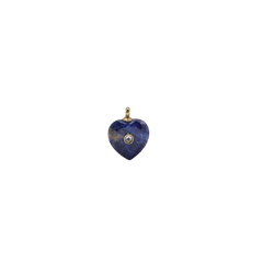 Sodalite Heart Charm (Small) (Waterproof)
