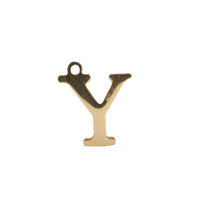 Y - Gold Block Letter Charm (Large)