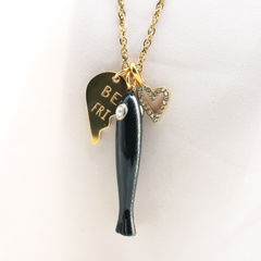 Black Fish Charm (Large)