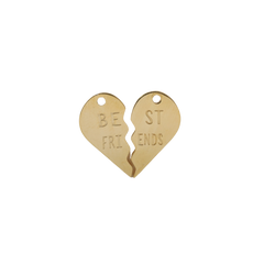 Best Friends Heart Charm (Medium)
