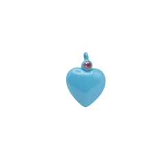 Blue Resin Heart Charm (Small)