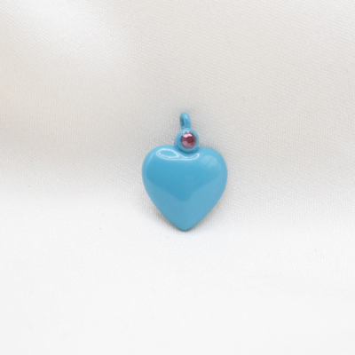 Blue Resin Heart Charm (Small)