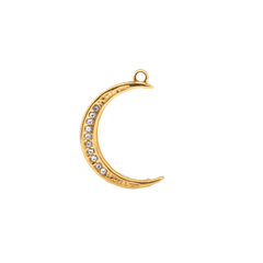 CZ Crescent Moon Charm (Large) - Waterproof