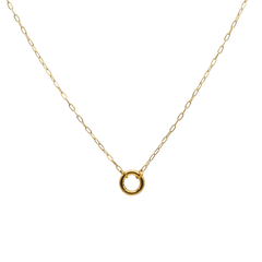 Drawn Cable Chain Necklace with Round Carabiner - Waterproof